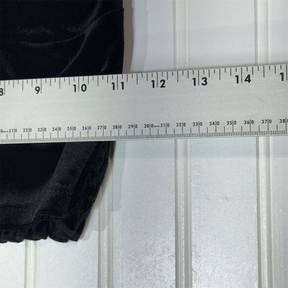 Arden B Black Velvet Tie-Front Crop Top Size M NWT Y2K Vintage Made in USA Goth - Picture 5 of 9